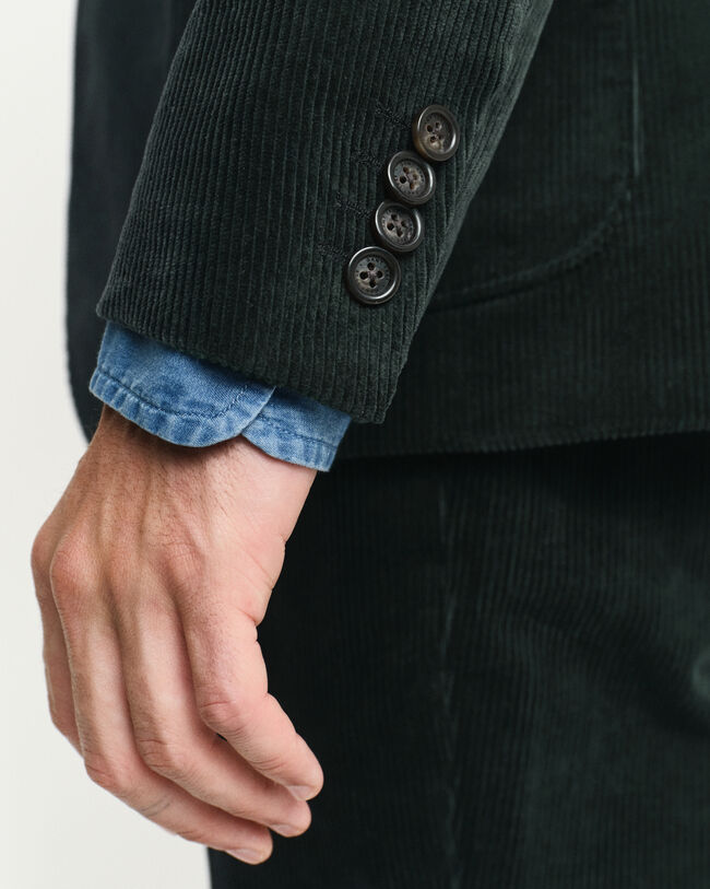 Casaco de fato em bombazina slim fit