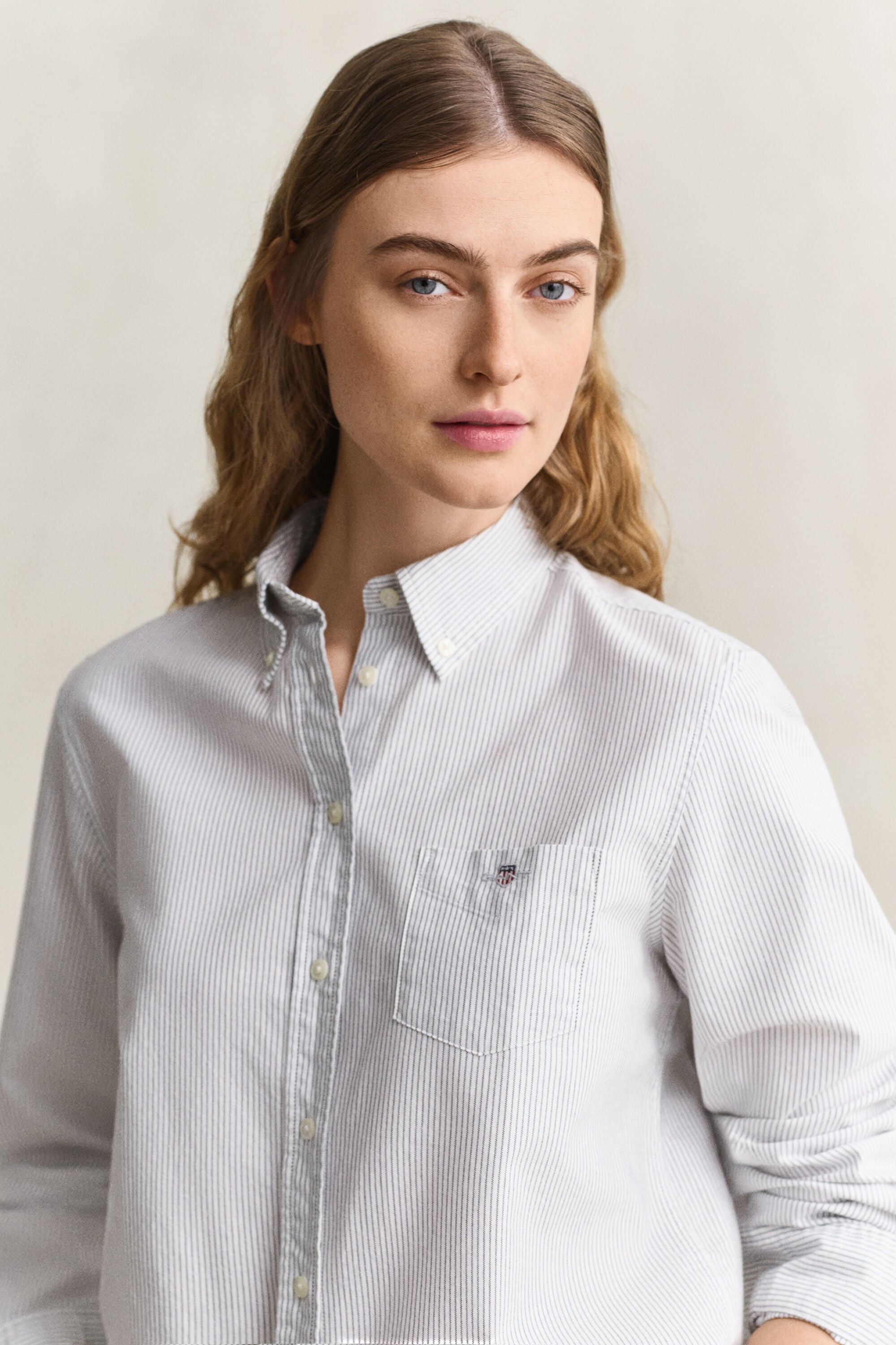 Camisa Oxford às riscas Classic