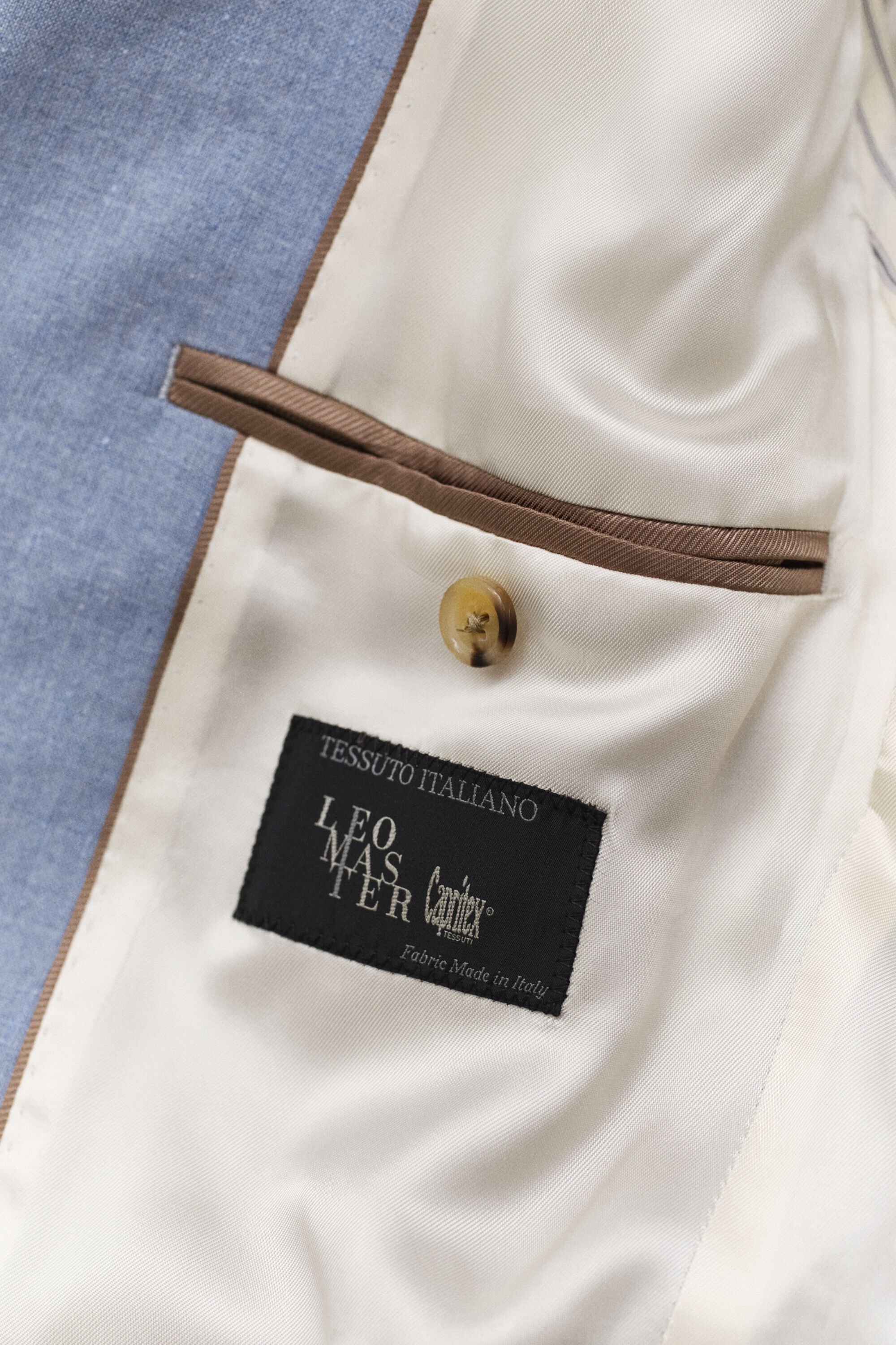 Casaco de fato em mistura de linho