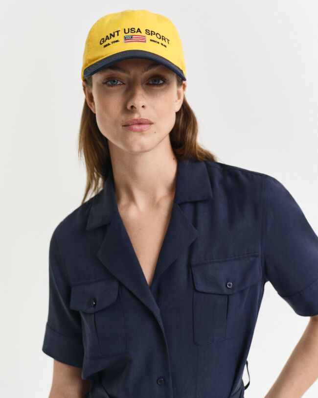 Vestido com bolsos regular fit