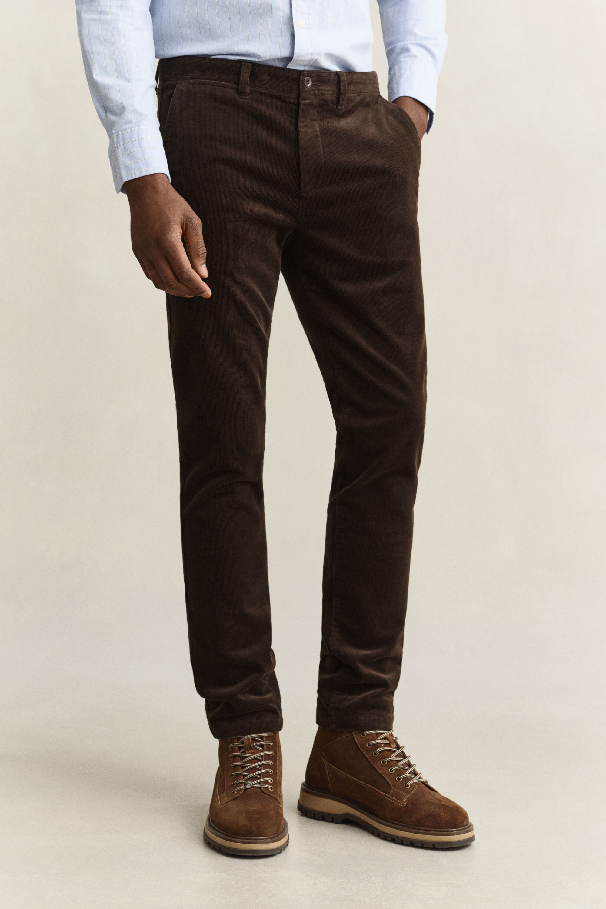 Calças chino de bombazina slim fit