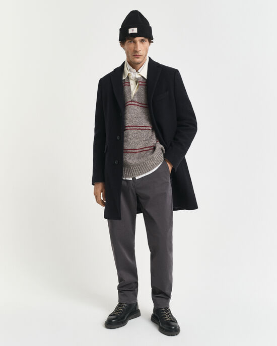 Calças chino em sarja regular fit