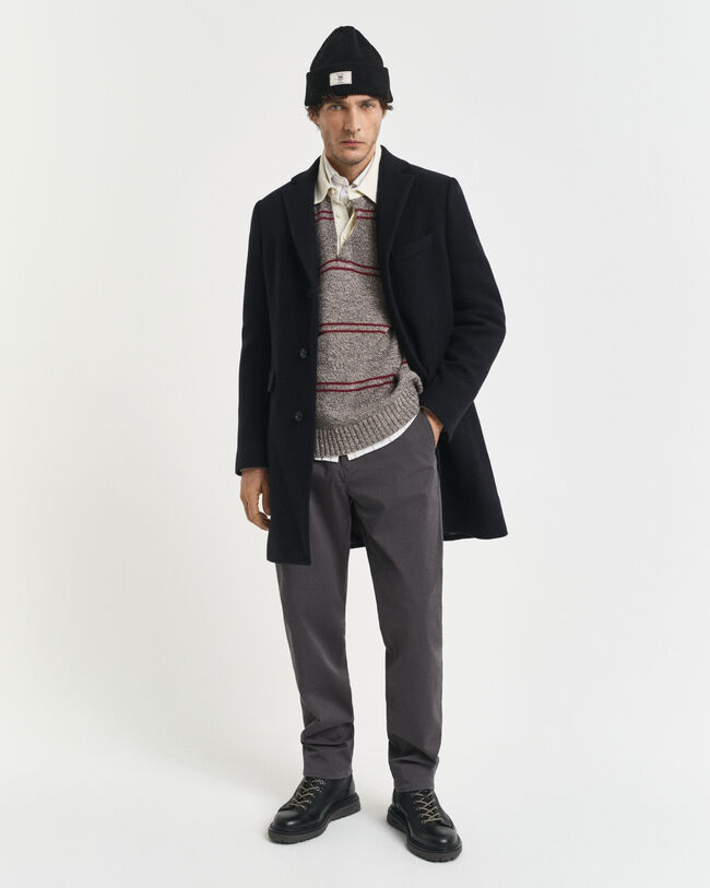 Calças chino em sarja regular fit