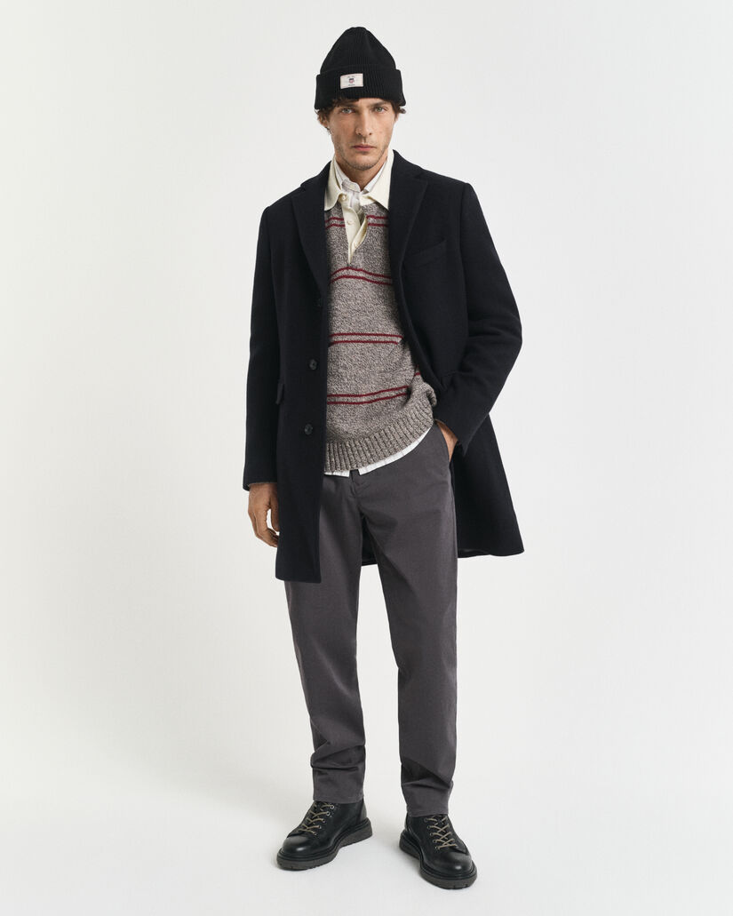 Calças chino em sarja regular fit