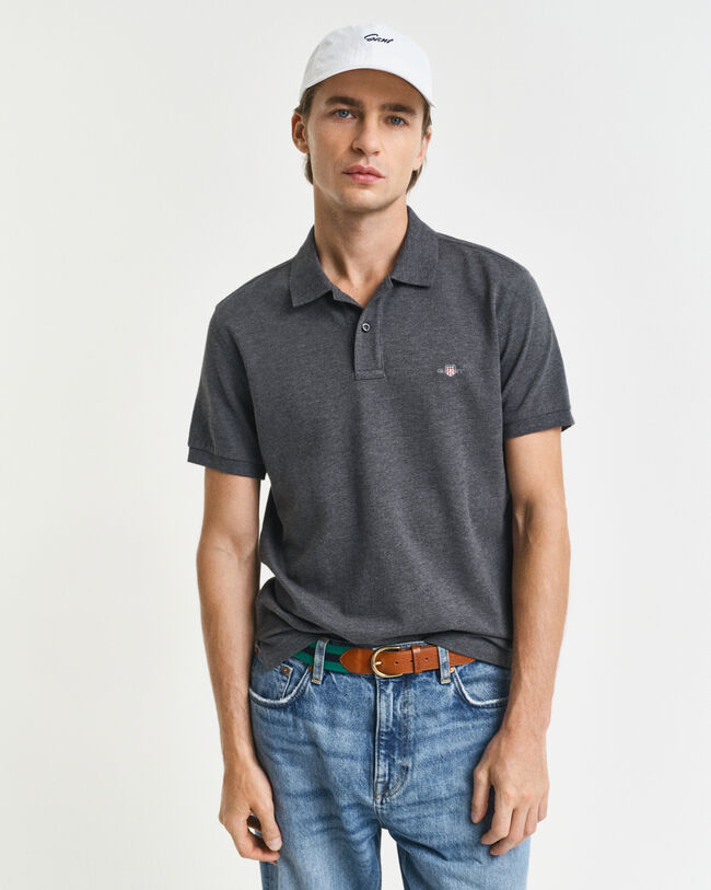 Polo em algodão piqué Shield slim fit