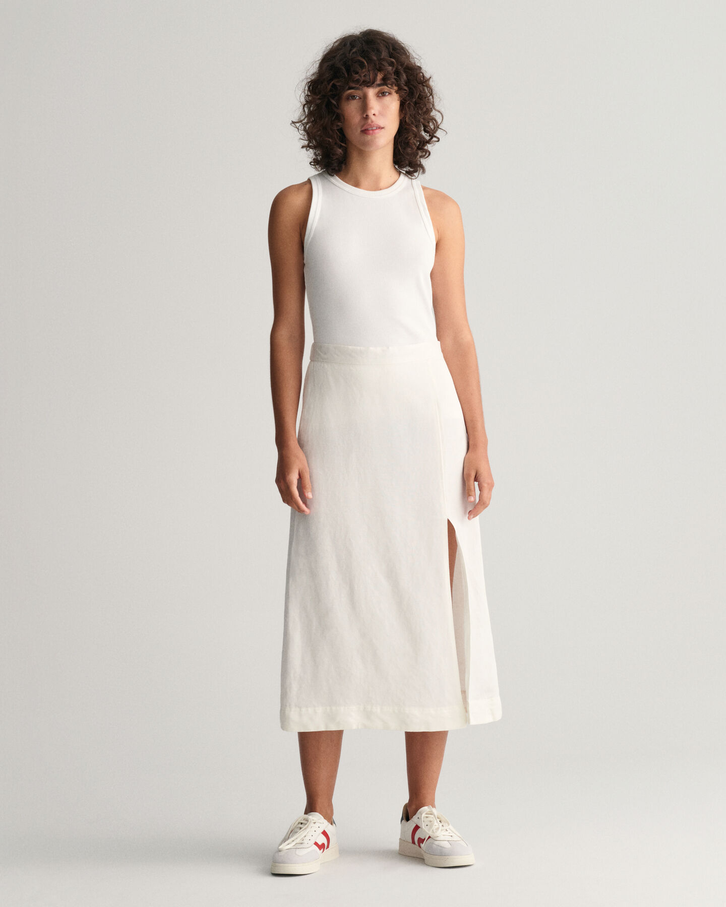 Saia média em mistura de linho