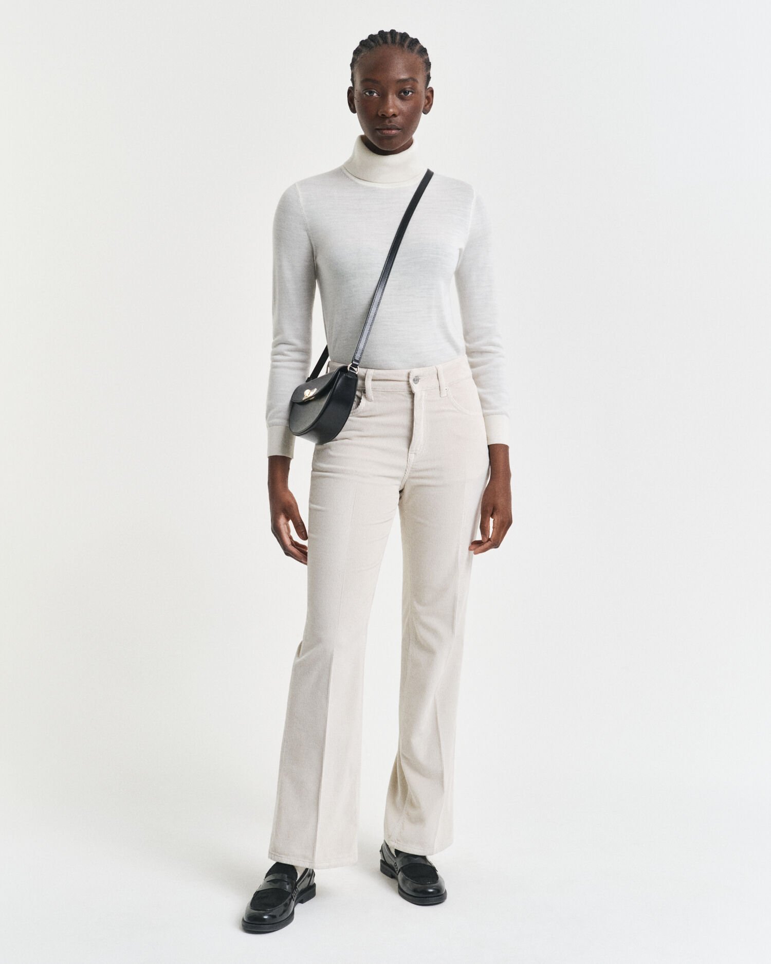 Calças de bombazina flared