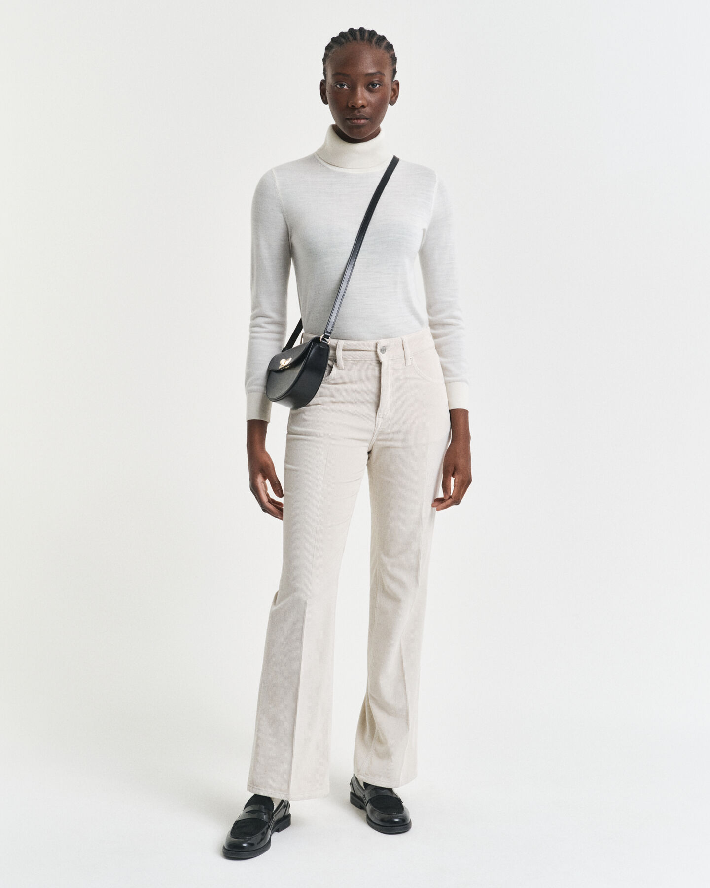 Calças de bombazina flared