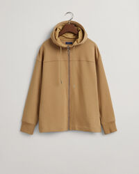 Sweatshirt com capuz e fecho