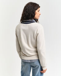 Pullover com decote em V Contrast