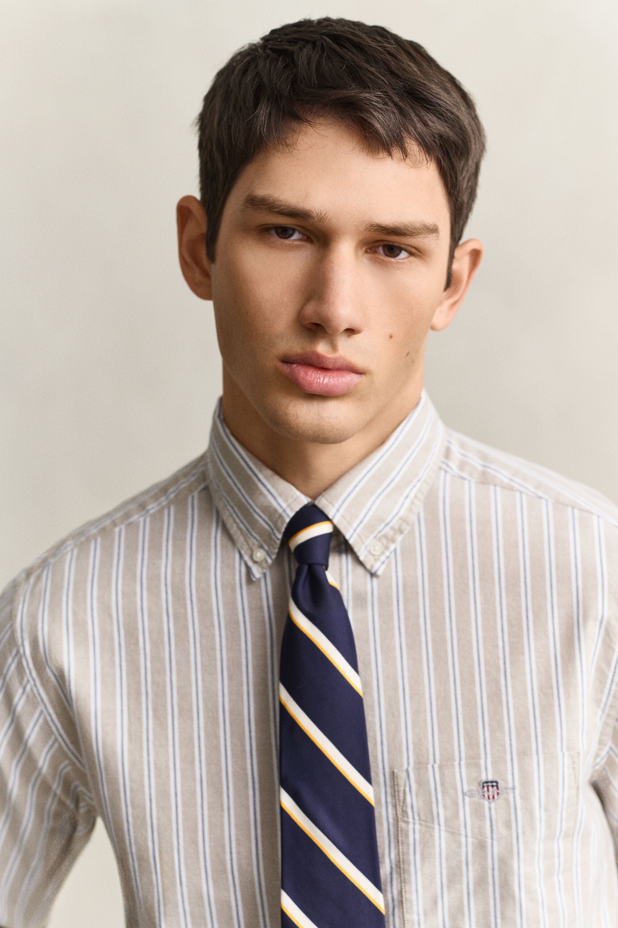 Camisa Oxford às riscas Classic