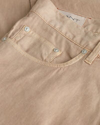 Cal&ccedil;as de ganga em linho e algod&atilde;o slim fit