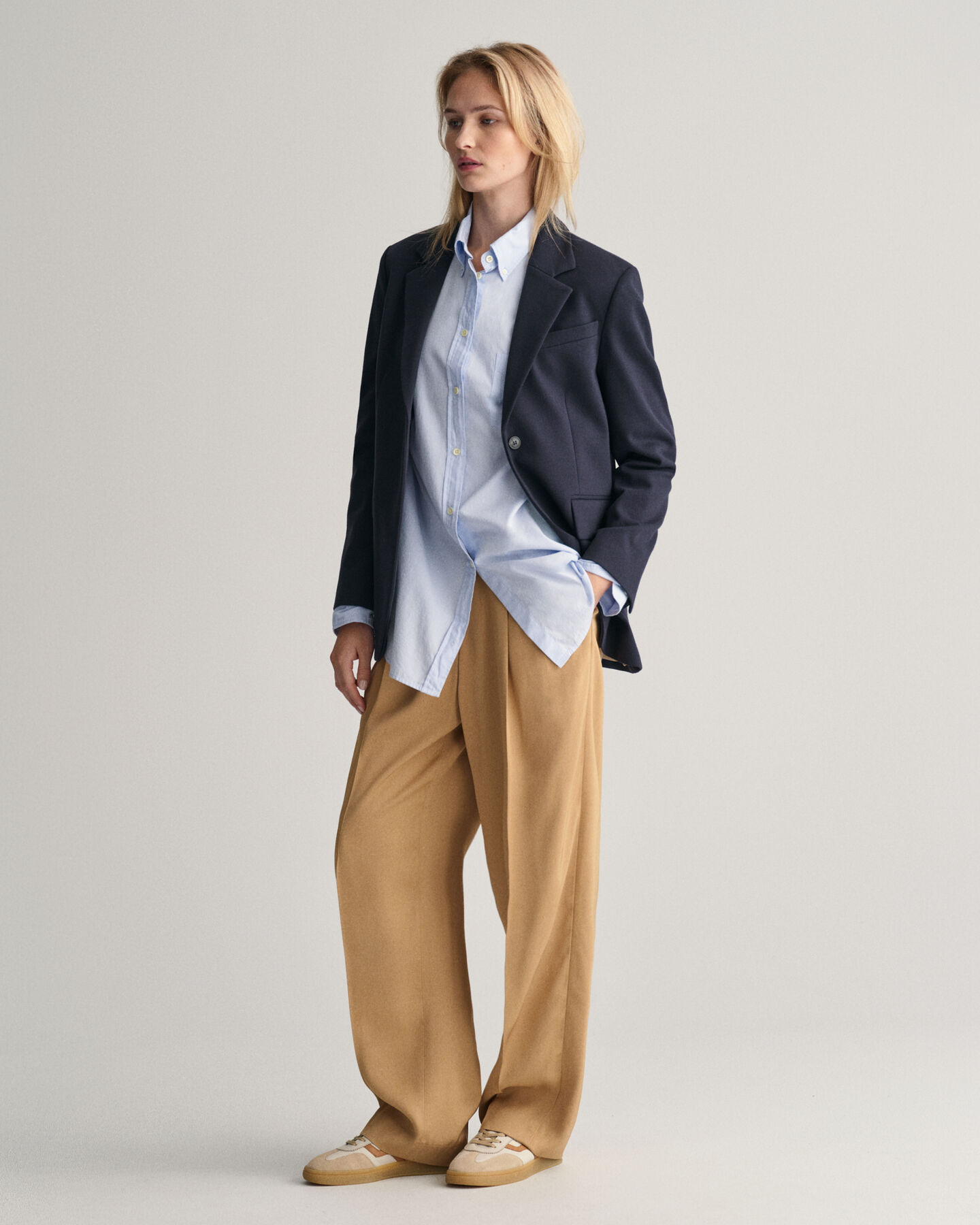 Blazer em jersey corte normal