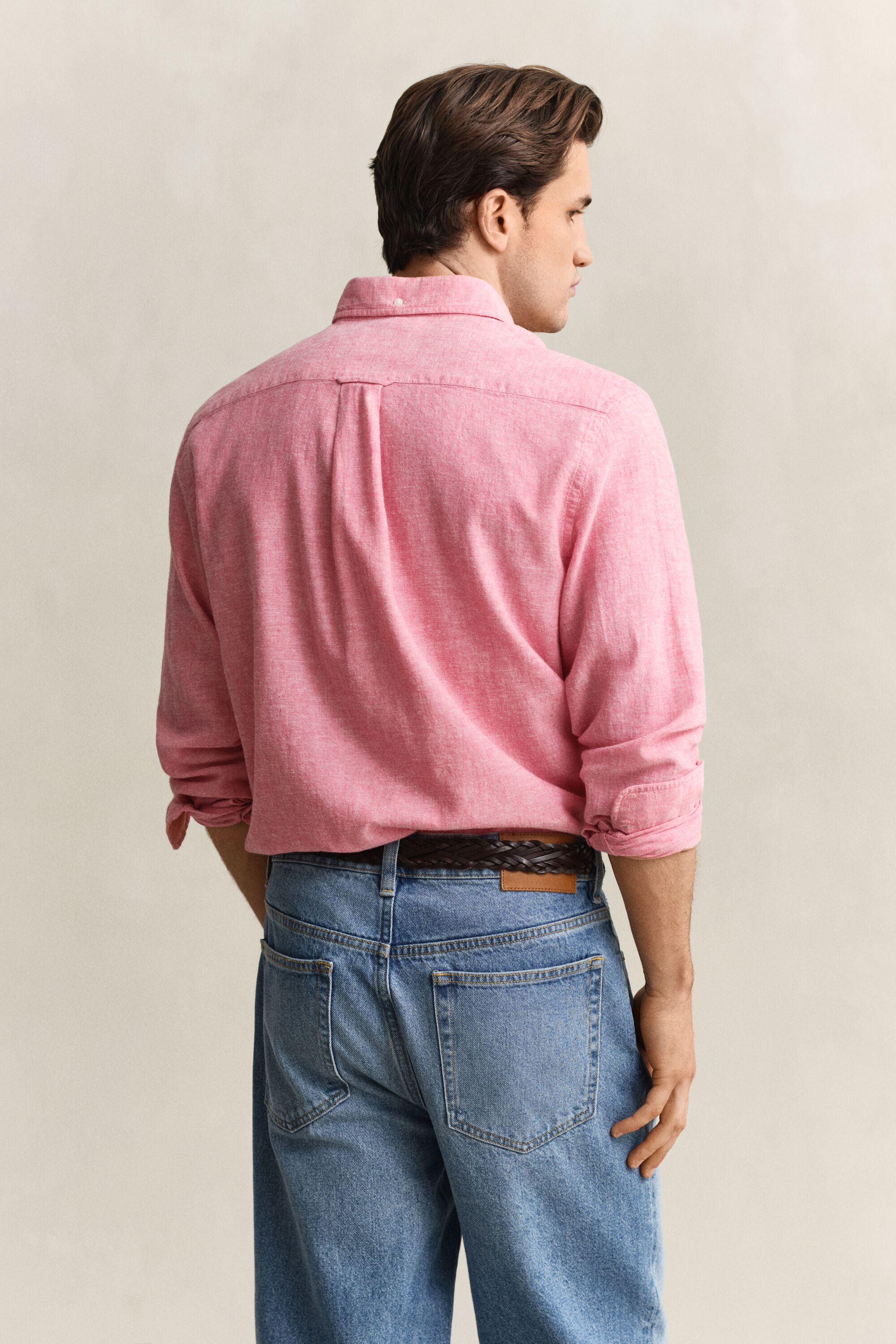 Camisa em mistura de linho