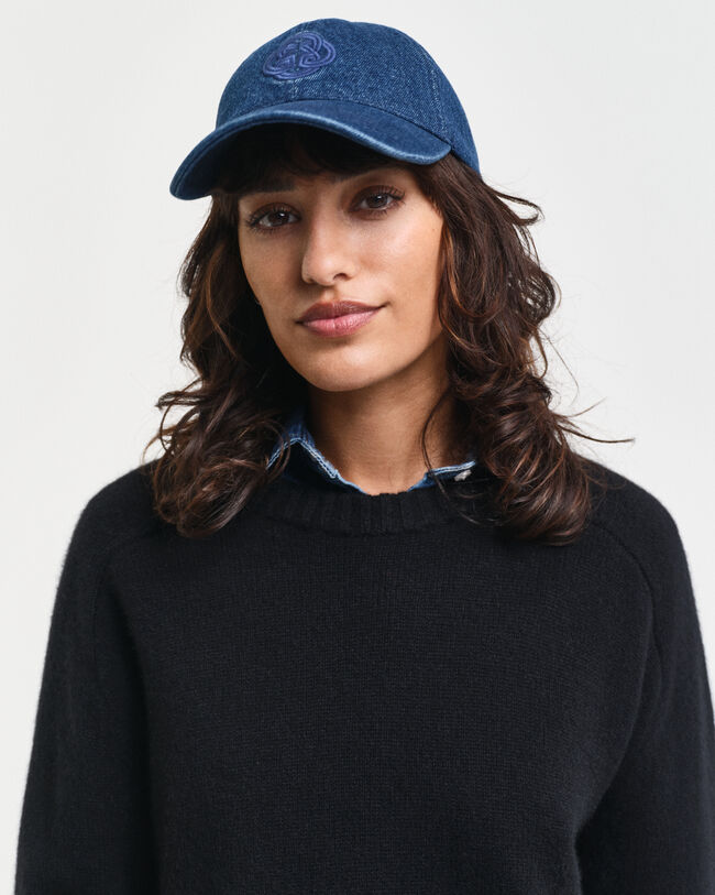 Camisola de malha com decote redondo em caxemira