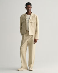 Casaco de fato em linho e algodão relaxed fit