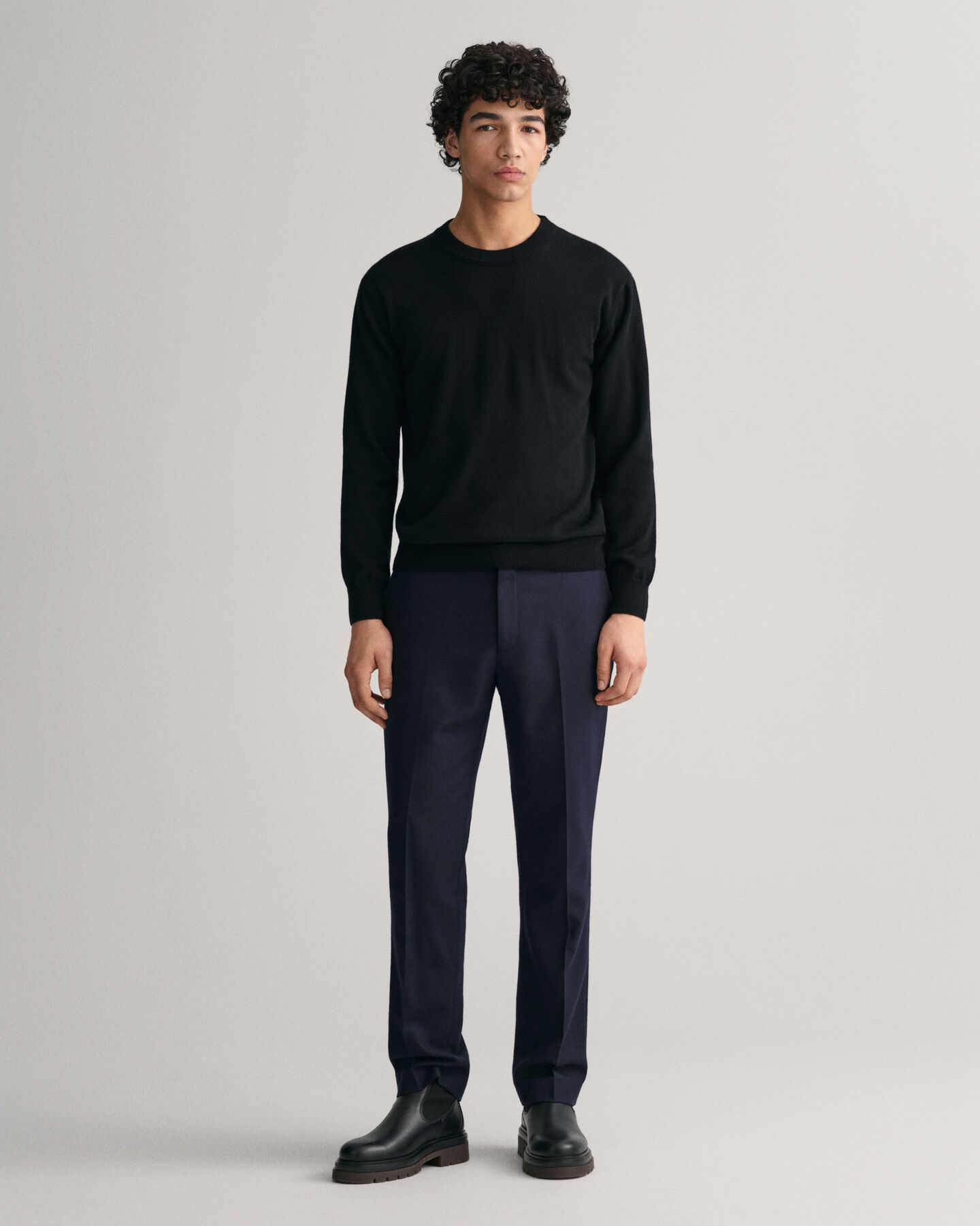 Camisola com decote redondo em caxemira