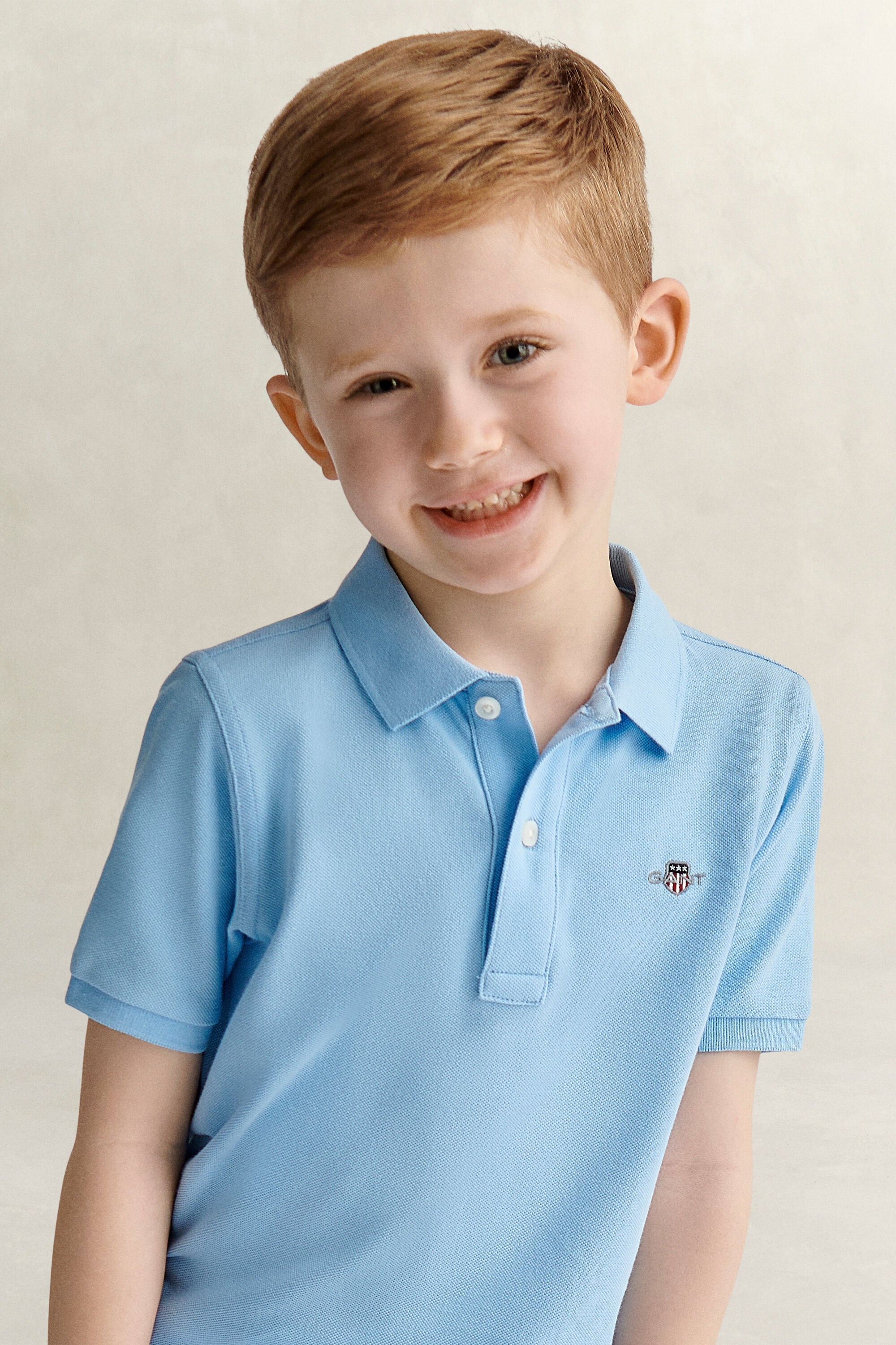 Polo em algodão piqué Shield Kids
