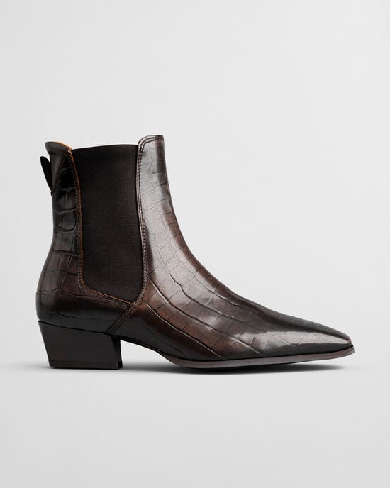 Botas em pele Croc-Effect Bassotte