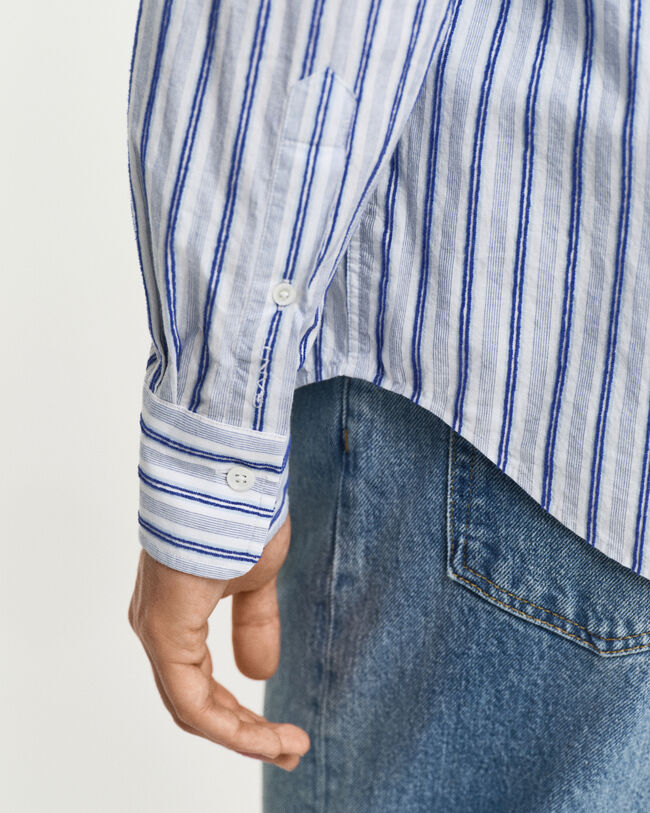 Camisa às riscas Textured relaxed fit