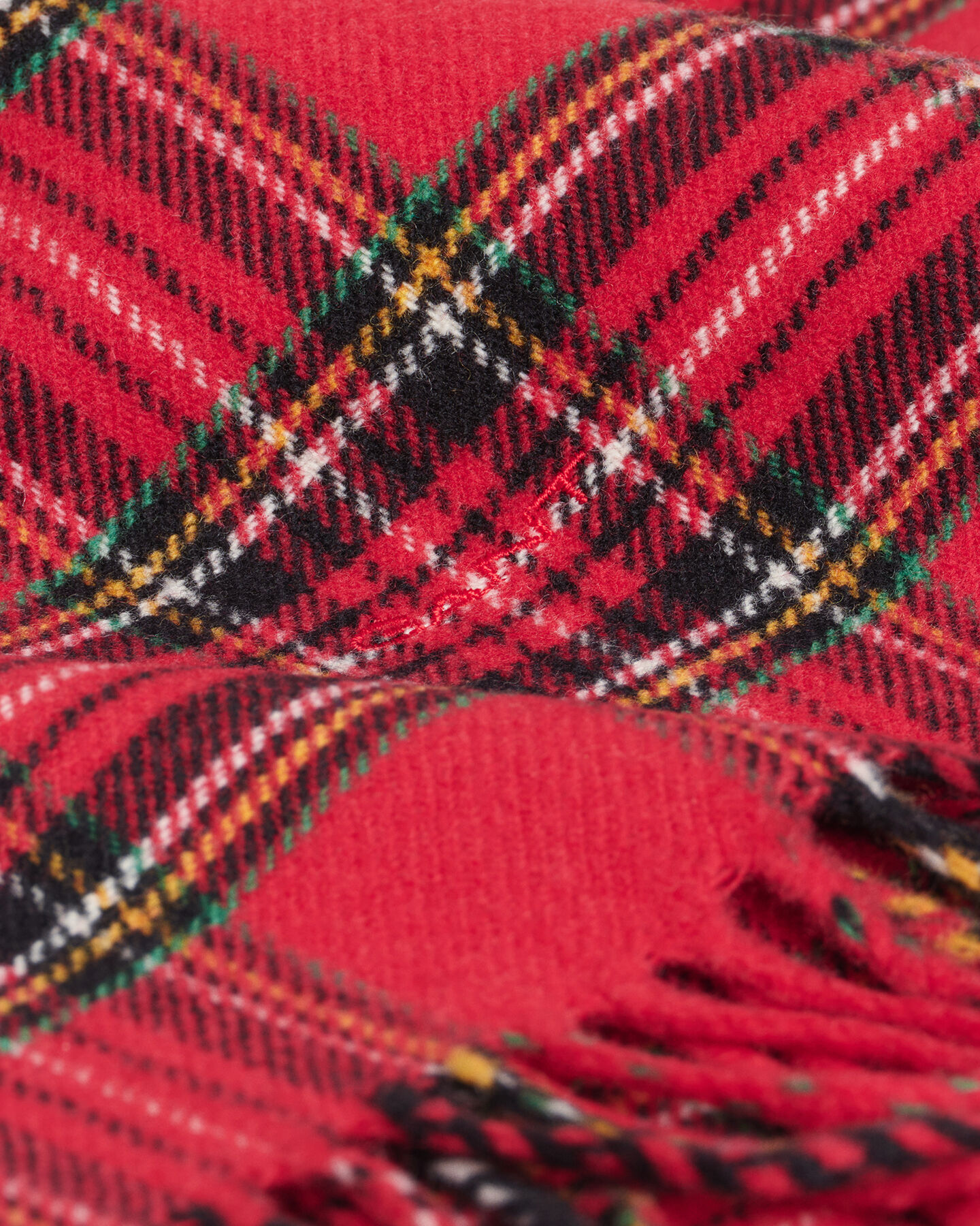 Cachecol com padrão Tartan