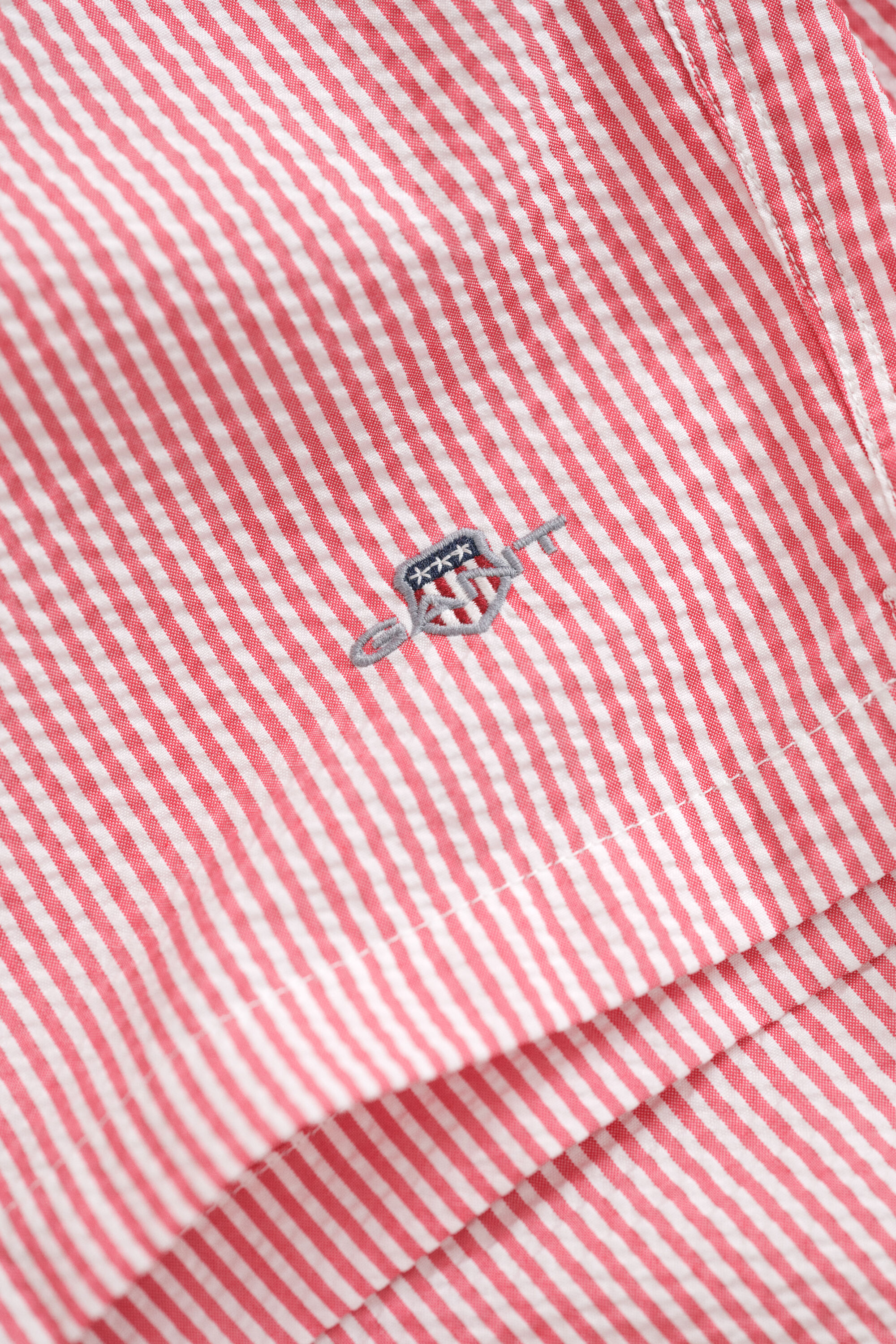 Calções de banho Seersucker às riscas