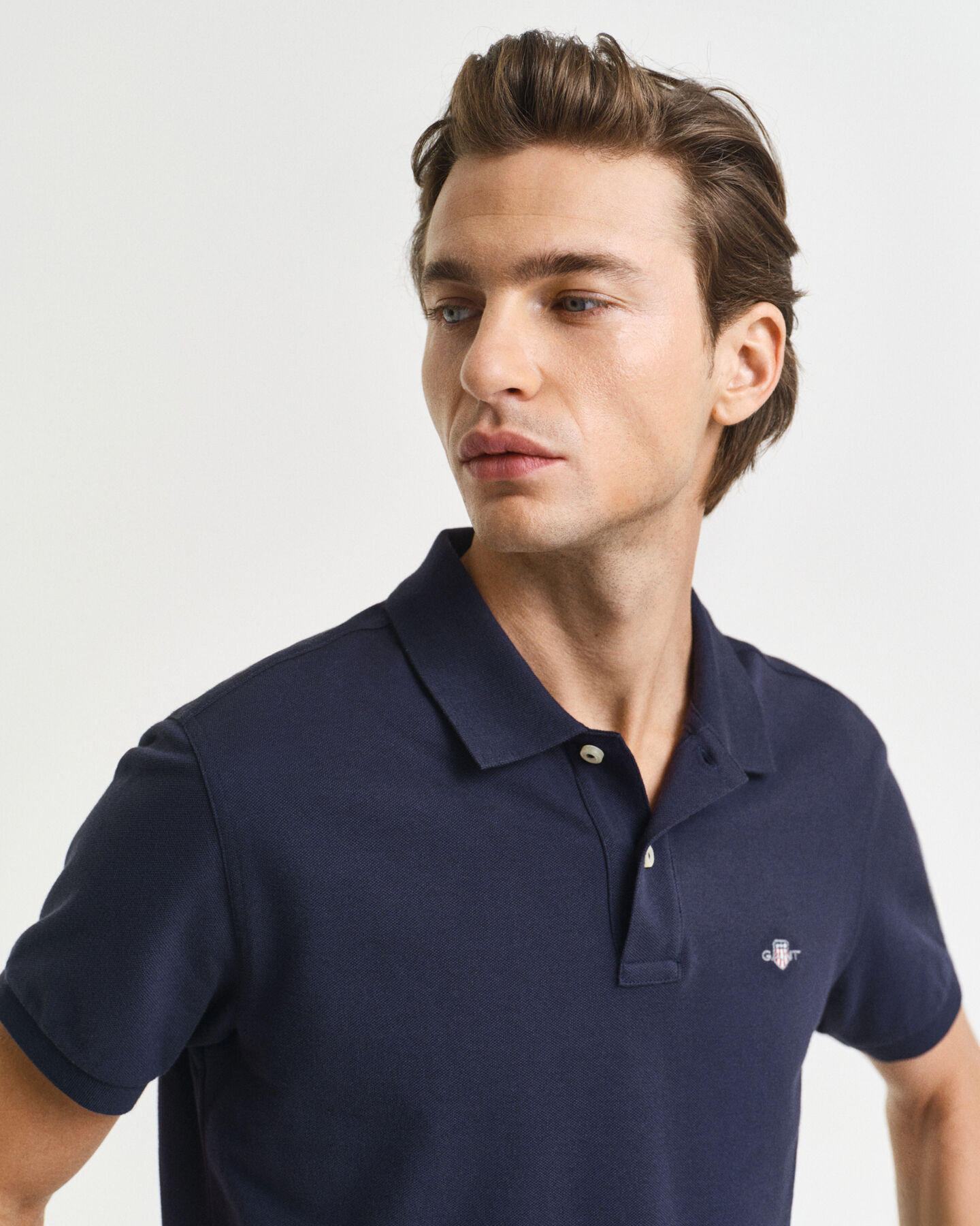 Polo em algodão piqué Shield slim fit