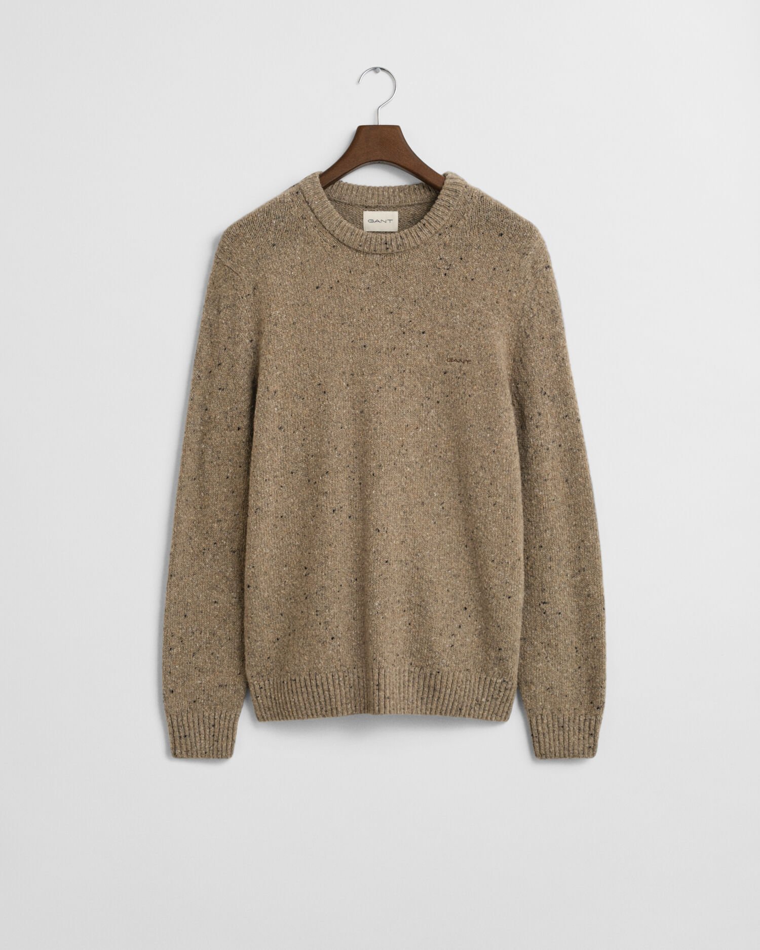 Camisola de malha Nepps com decote redondo em mistura de lã