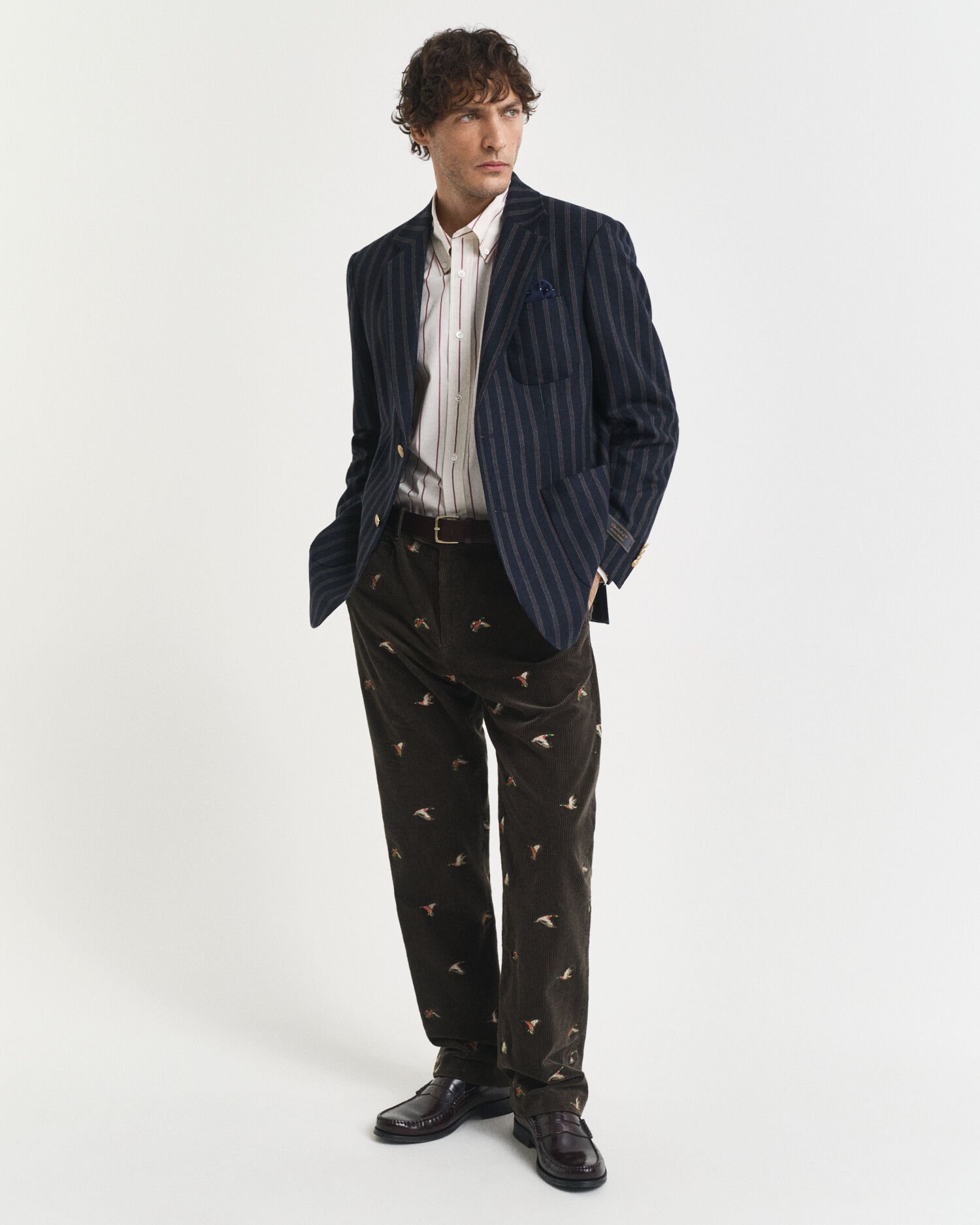 Camisa Heritage Poplin às riscas relaxed fit