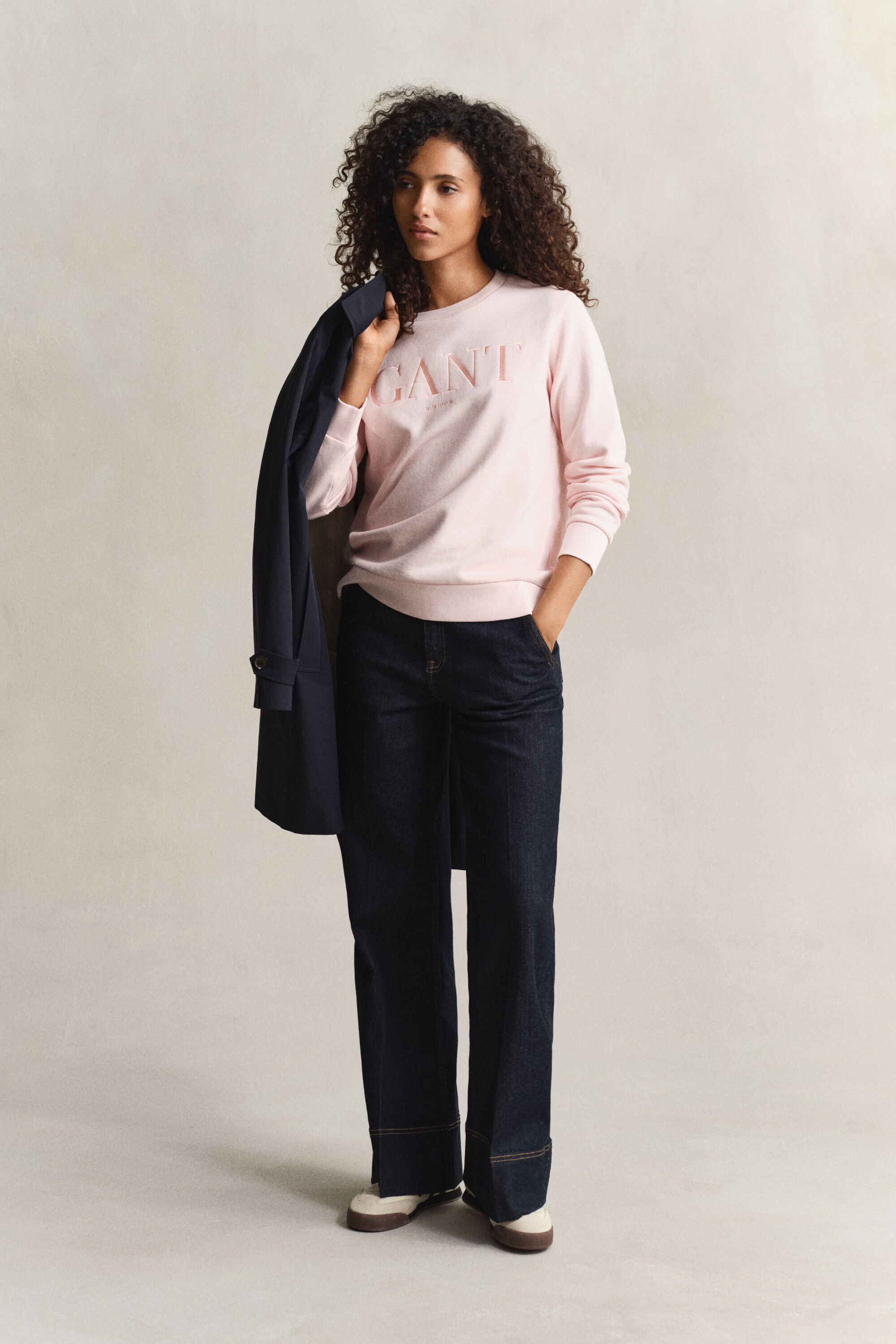 Sweatshirt com decote redondo Graphic no mesmo tom