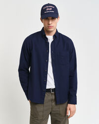 Camisa de flanela com padr&atilde;o espinha de peixe regular fit