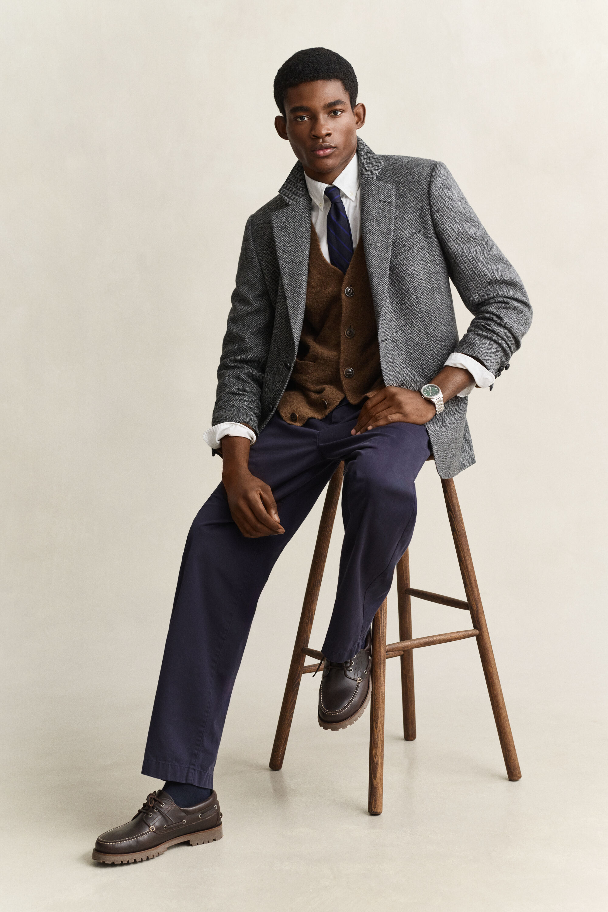 Blazer em tweed Gant x Yale