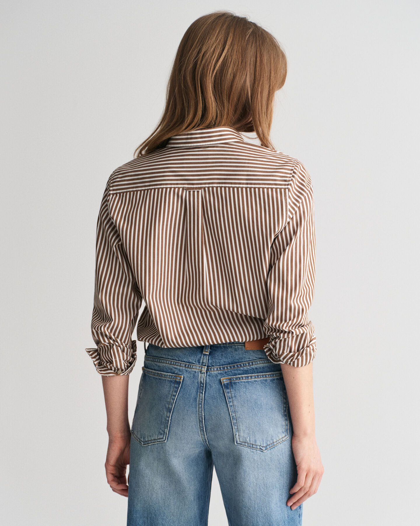 Camisa em popelina às riscas Classic regular fit