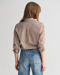 Camisa em popelina às riscas Classic regular fit