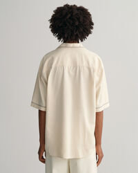 Camisa de manga curta bordada oversized