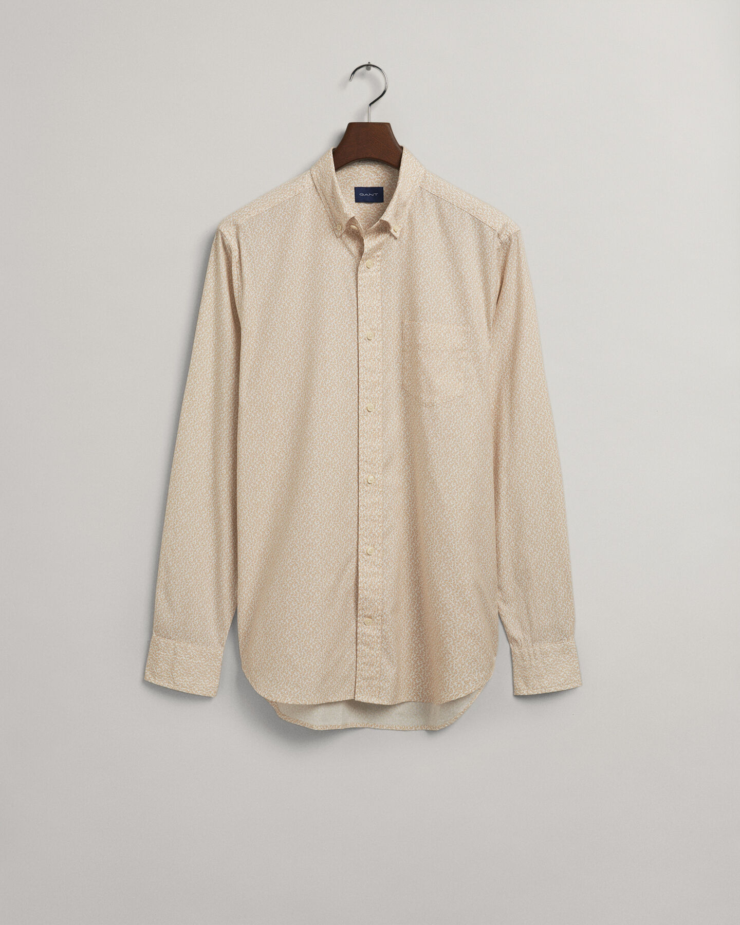 Camisa Oxford com padr&atilde;o paisley pequeno regular fit