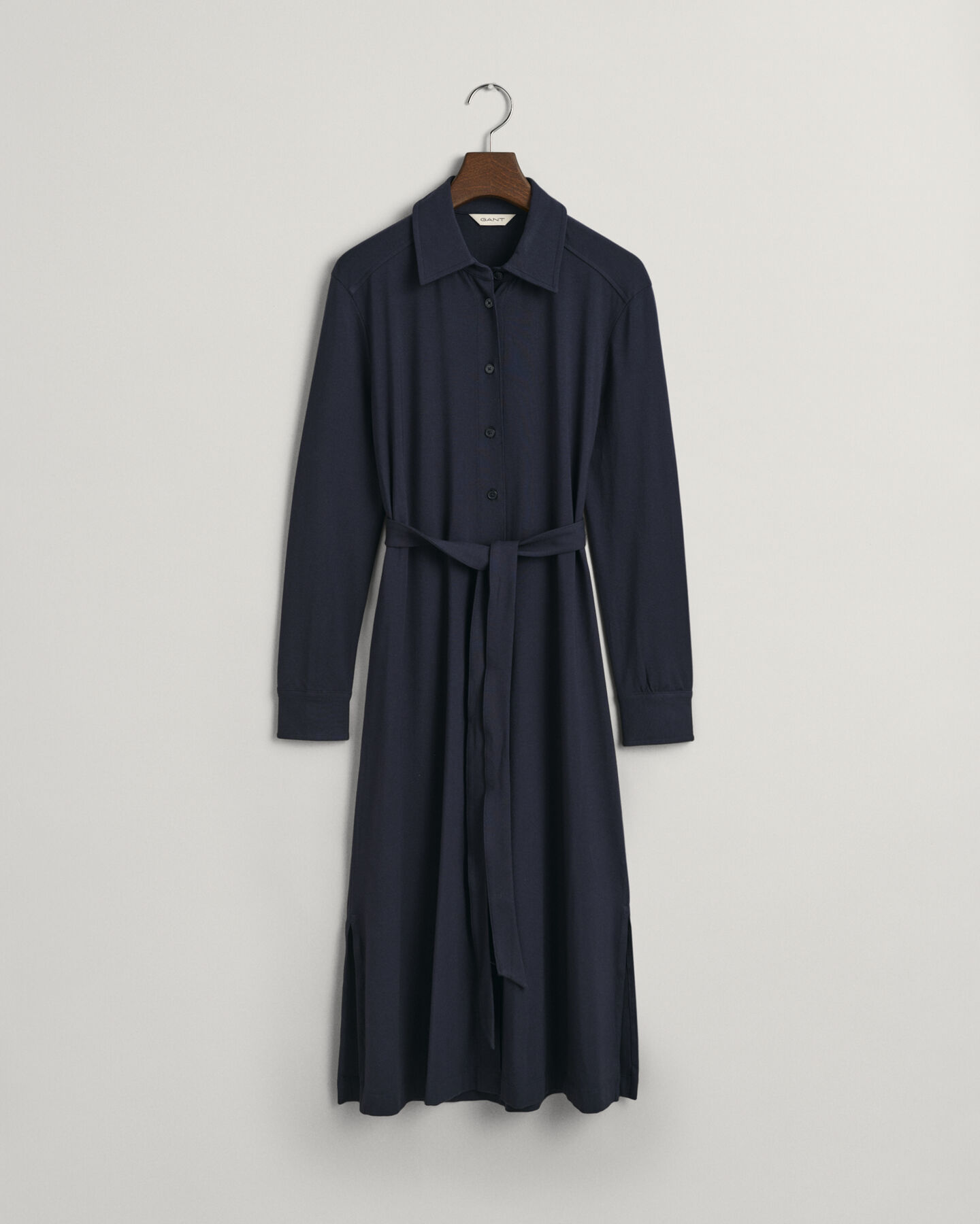 Vestido-camisa em jersey slim fit