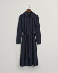 Vestido-camisa em jersey slim fit