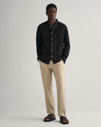 Camisa de linho tingida regular fit