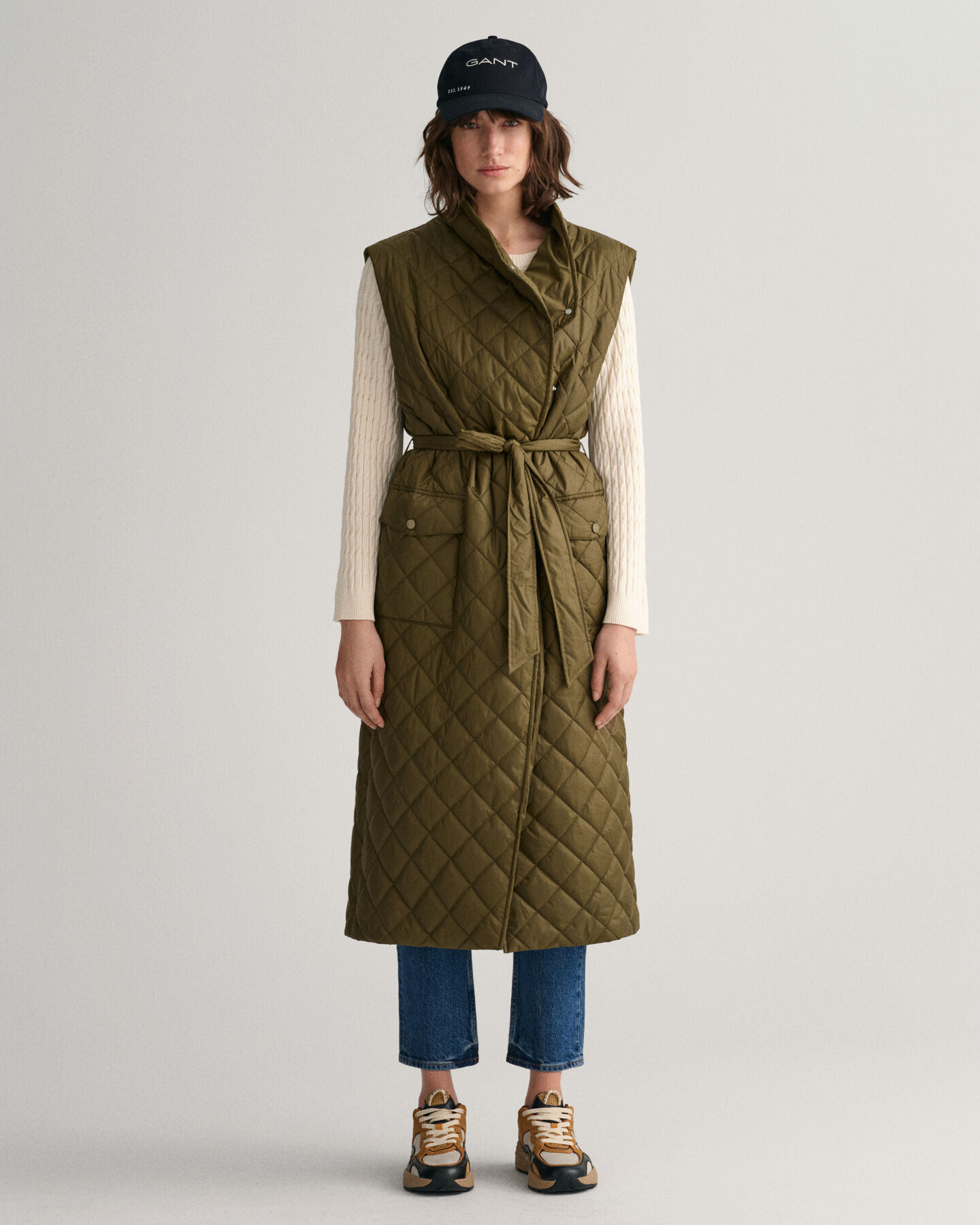 Colete acolchoado comprido