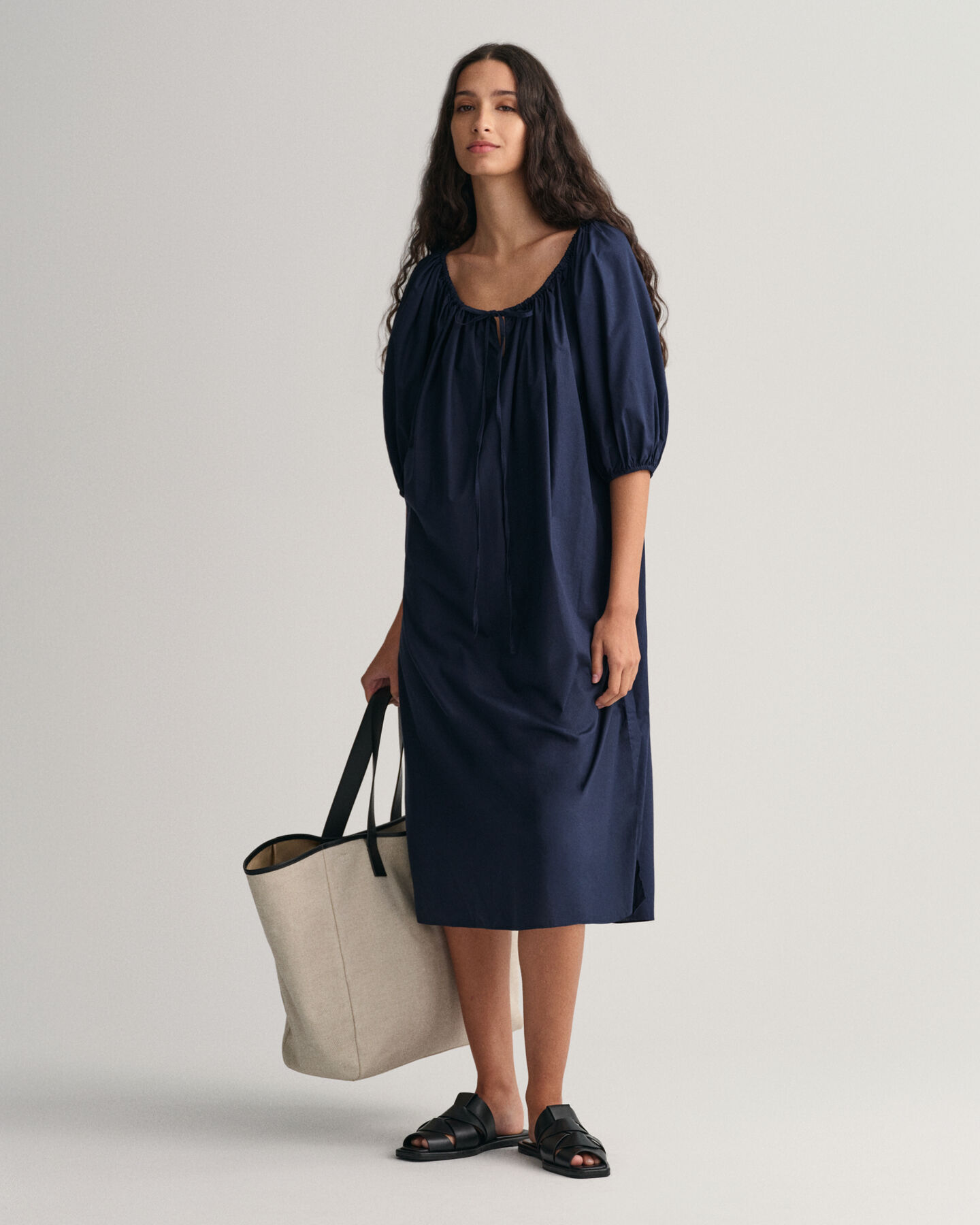 Vestido com franzidos