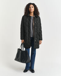 Casaco acolchoado com detalhes em bombazina