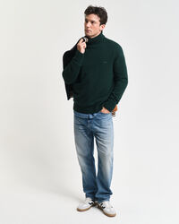 Camisola de gola alta em mistura de lã