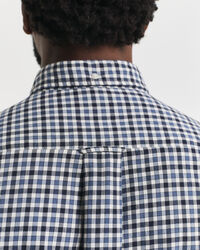 Camisa em sarja gingham regular fit