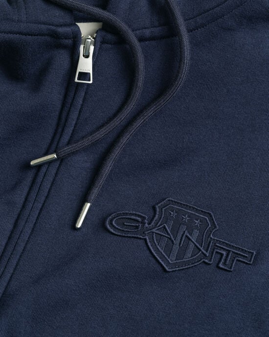 Sweatshirt com capuz e fecho Tonal Shield