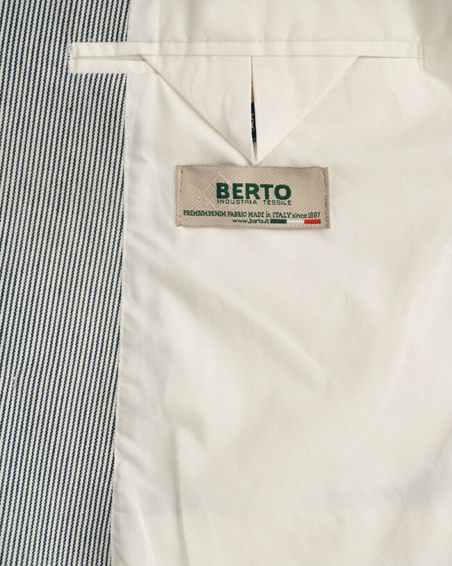 Blazer de trespasse às riscas oversized