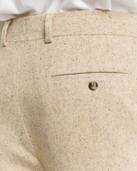 Calças de fato em malha Nepps com padrão espinha de peixe relaxed fit