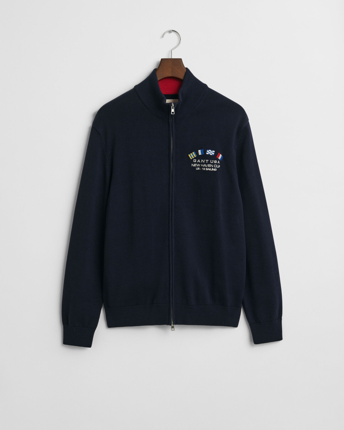 Casaco de malha com fecho de correr Nautical Flags