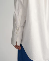 Camisa em popelina com punhos altos oversized