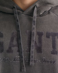 Sweatshirt com capuz e lavagem vintage